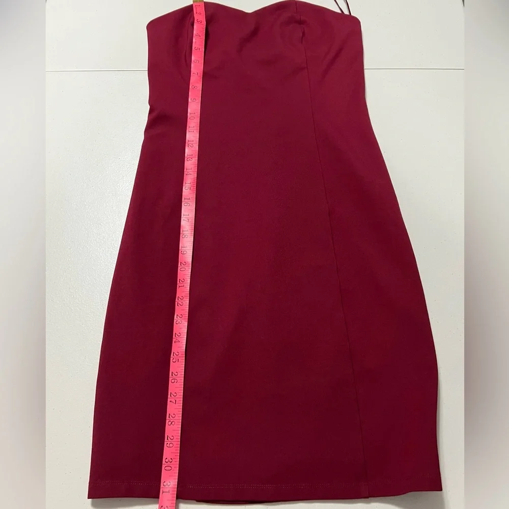 LOVERS + FRIENDS x REVOLVE Strapless Staple Dress in Merlot - Picture 10 of 11